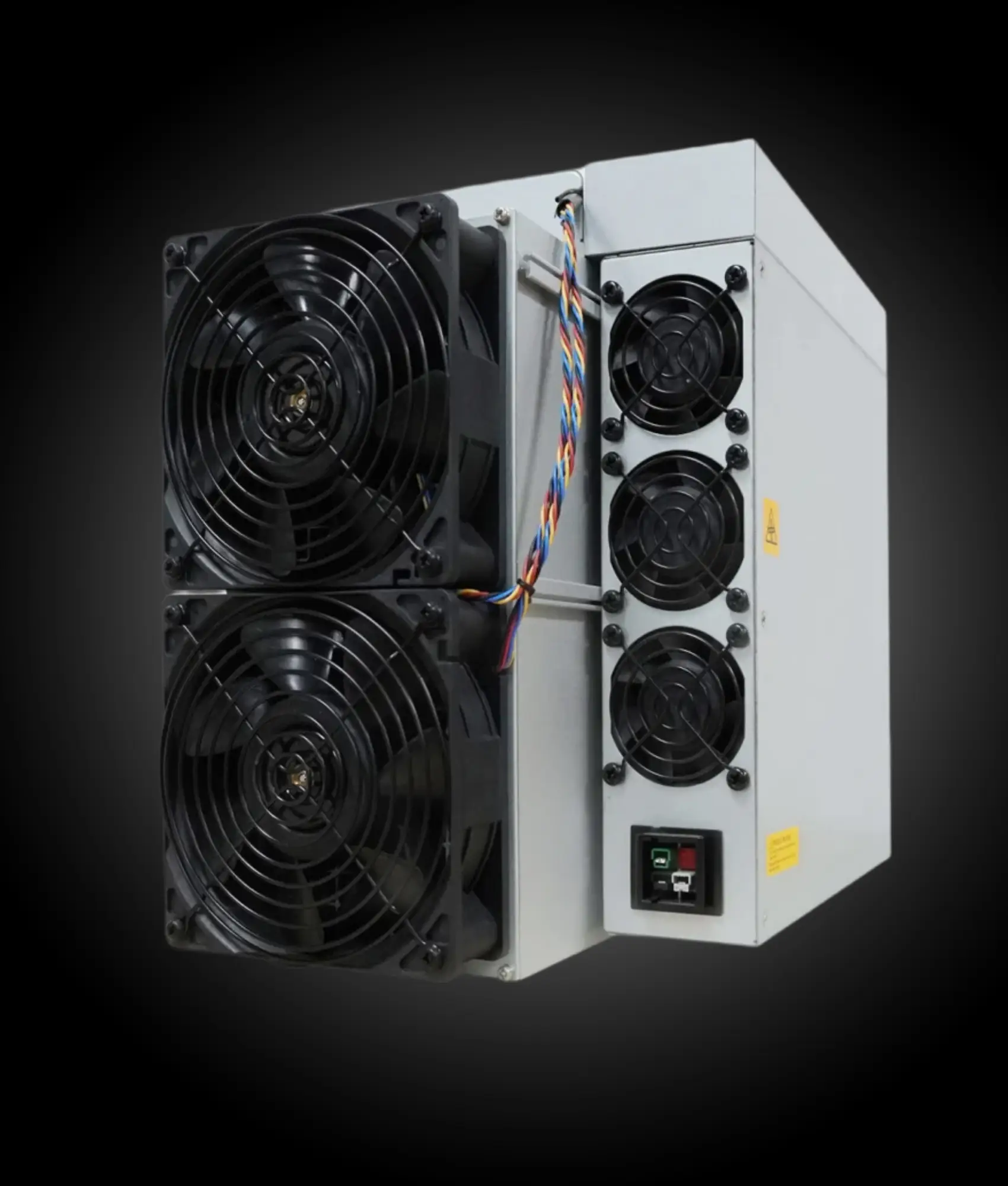 BITMAIN Antminer L9 16G Litecoin and Dogecoin ASIC miner with dual intake fans and rear power supply cooling fans