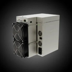 IceRiver KS7 Lite 4.2T Kaspa ASIC miner side angle view with dual front cooling fans